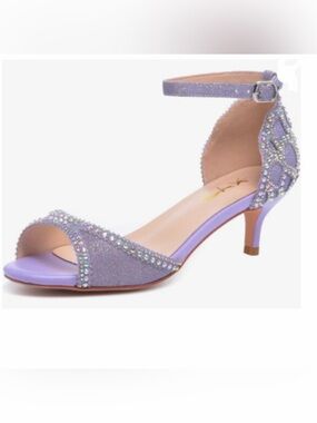 XYD Lavender Rhinestones Shoes  - Size 7.5
